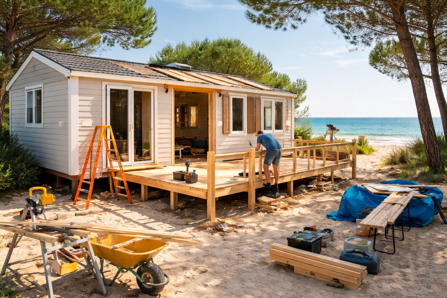 louer un mobil home pendant ses travaux prix